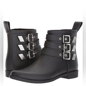 LOEFFLER RANDALL Luxury Zip-Up Nash Rainboots Size 11 Reg $395